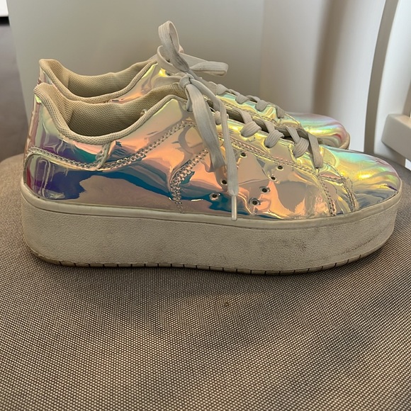 Metallic Platform Sneakers - Picture 3 of 4